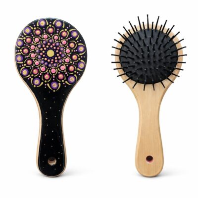 Cepillo Mandala fondo negro