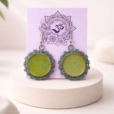 Aro metálico envejecido pintado a mano