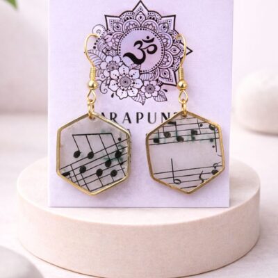 ✨ Aros en técnica decoupage sobre resina